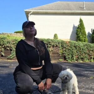 Our master trainer Theresa Armstrong, CPDT-KA, poses confidently with a 14 year old bogie. We successfully trained this dog during one of our Training Troubleshoot sessions--one of the best options for value in NWI!